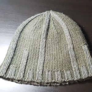 Olive green knitted beanie